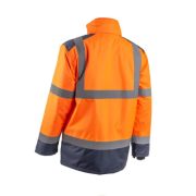 5KAP1704XL KAZAN KOMBINÁLHATÓ 4/1 HI-VIZ NARANCS MUNKAVÉDELMI ESŐKABÁT 4XL