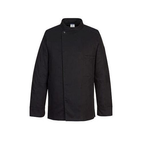 Portwest, Surrey Chef Jacket  L/S, Black, L-s