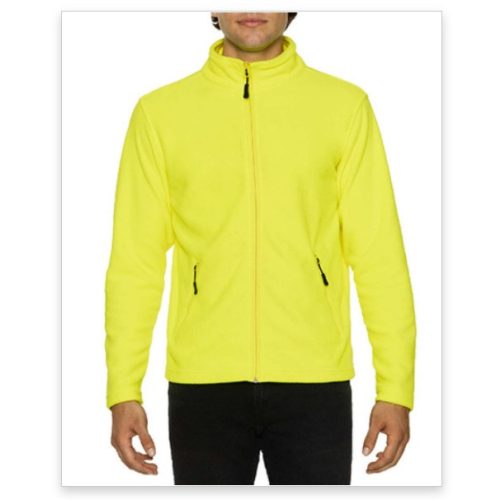 gipf800sfg-l, Safety Green, Gildan HAMMER UNISEX MICRO-FLEECE JACKET