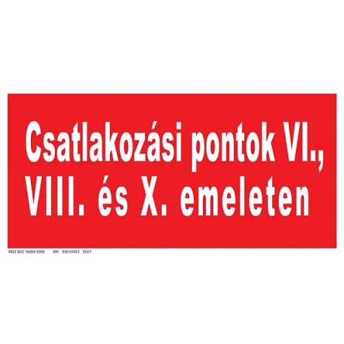 Csatlakozási pontok tábla, utánvilágító TB-007004