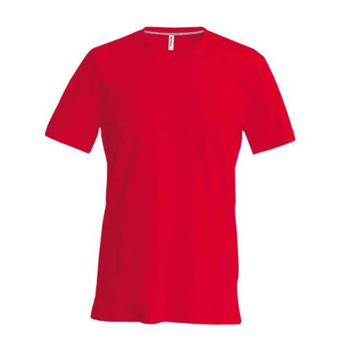 ka357re-s, KARIBAN MEN'S SHORT SLEEVE (KA357) nyári rövid ujjú férfi póló V nyakú oldalvarrott