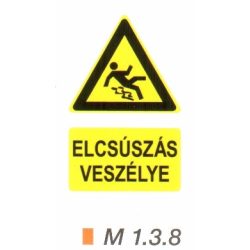 Elcsúszás veszélye m 1.3.8