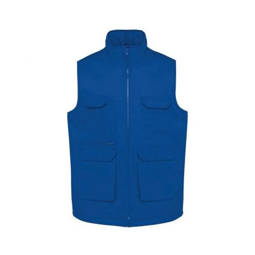 Designed To Work WK607 UNISEX PADDED MULTI-POCKET POLYCOTTON VEST L